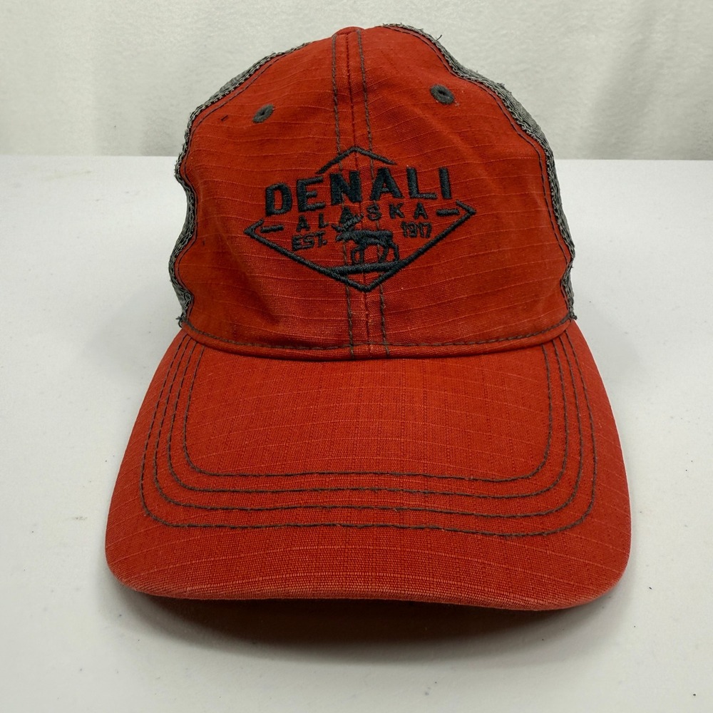 Prairie Mountain Denali Alaska Trucker Hat Mens OSFA Red‎ Ripstop Mesh Snapback